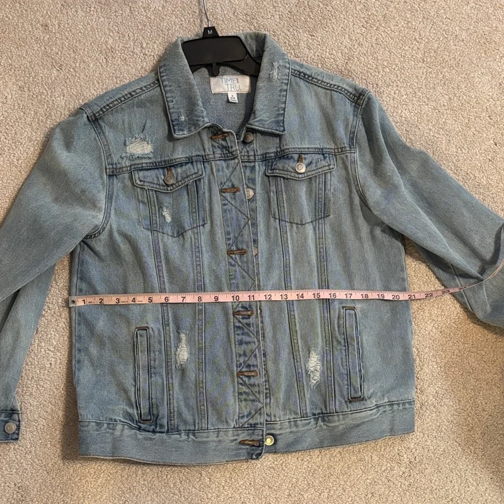 Time & Tru Oversized Blue Denim Jacket - Picture 8 of 10